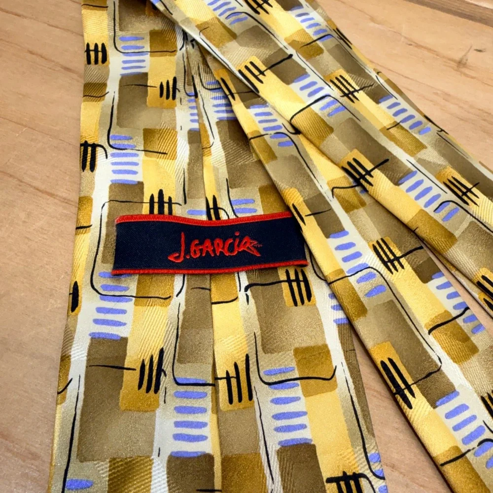 J. Garcia Necktie OS Gold Emerald City Limited Edition Collection Forty-Six Silk